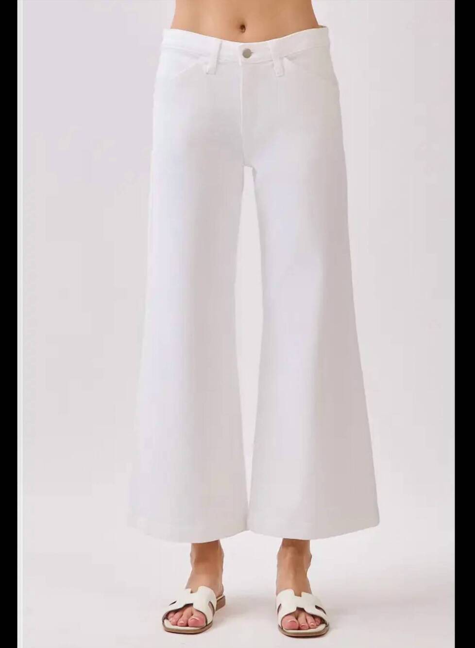 NEW L.T.J genoa slant pocket crop jean in natural white